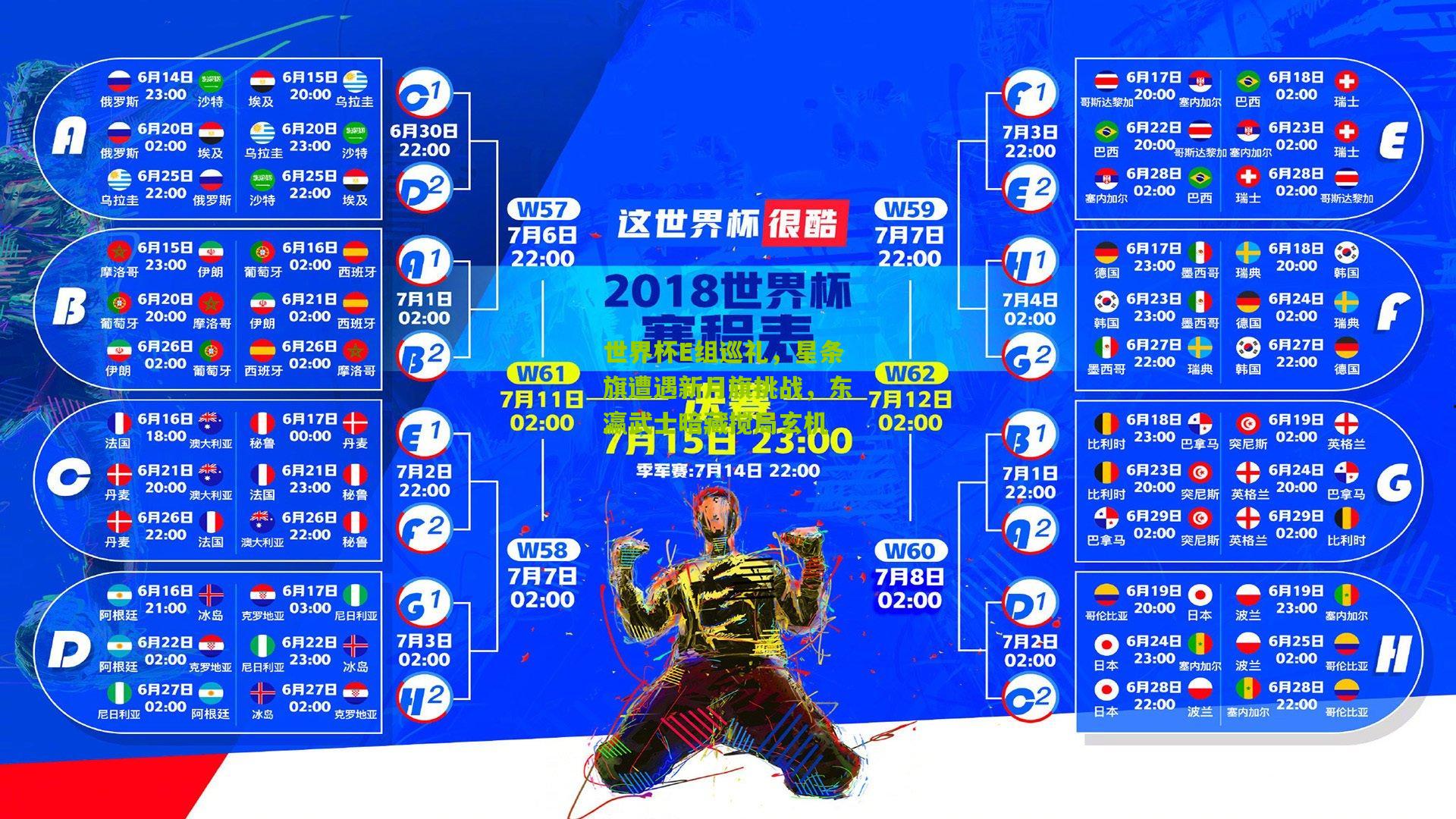世界杯E组巡礼,星条旗遭遇新月旗挑战,东瀛武士暗藏搅局玄机